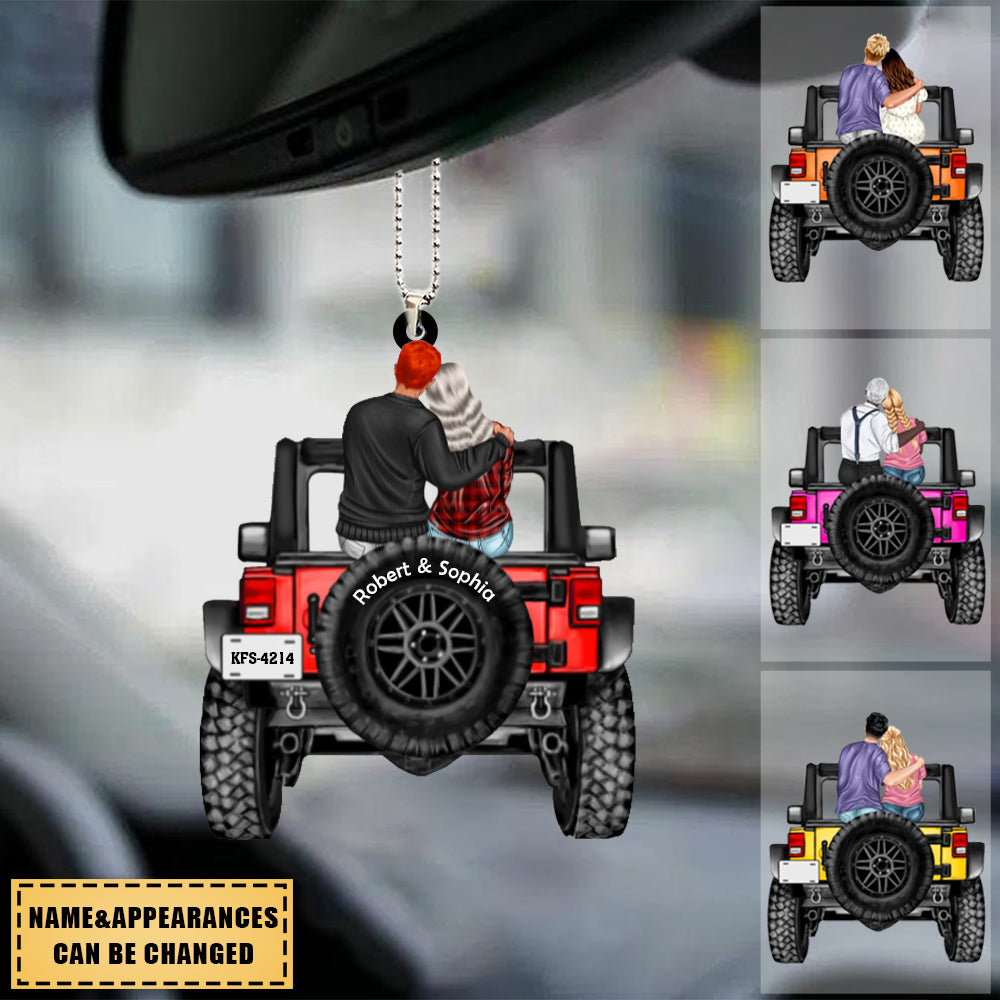 Gift For Couple, Personalized Car Ornament, Off-Road Car Travel Couple Ornament, Couple Gift