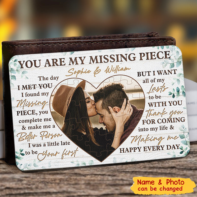 I Want All Of My Lasts To be With You - Upload Image, Gift For Couples - Personalized Metal Wallet