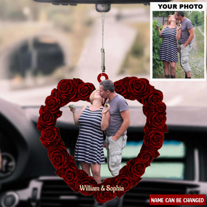 Personalized Photo Mica Ornament - Gift For Couple - I Want To Live And Die With You