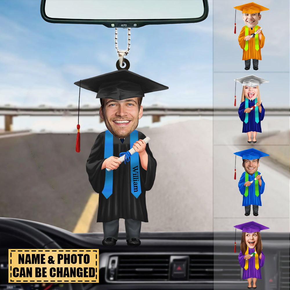Personalized Photo Graduation Senior Acrylic Car Ornament