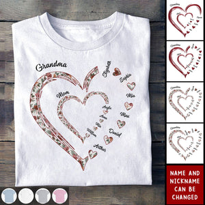 Mommy's Sweethearts - Family Personalized Custom Unisex T-shirt - Gift For Grandma