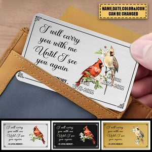 I Will Carry You With Me Cardinal Wallet Card