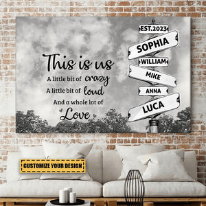 This Is Us, Full Of Love - Family Personalized Poster - Gift For Family Members