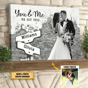 Custom Photo We Build A Life We Loved - Couple Personalized Horizontal Poster - Gift For Husband Wife, Anniversary