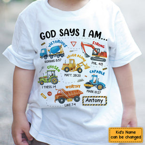 Gifts For Kid Construction Machines I Am Kid T Shirt