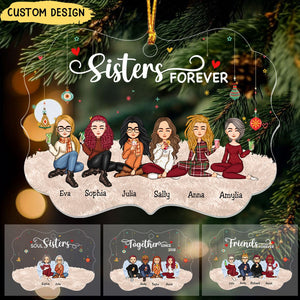 Besties - There Is No Greater Gift Than Besties - Personalized Transparent Ornament