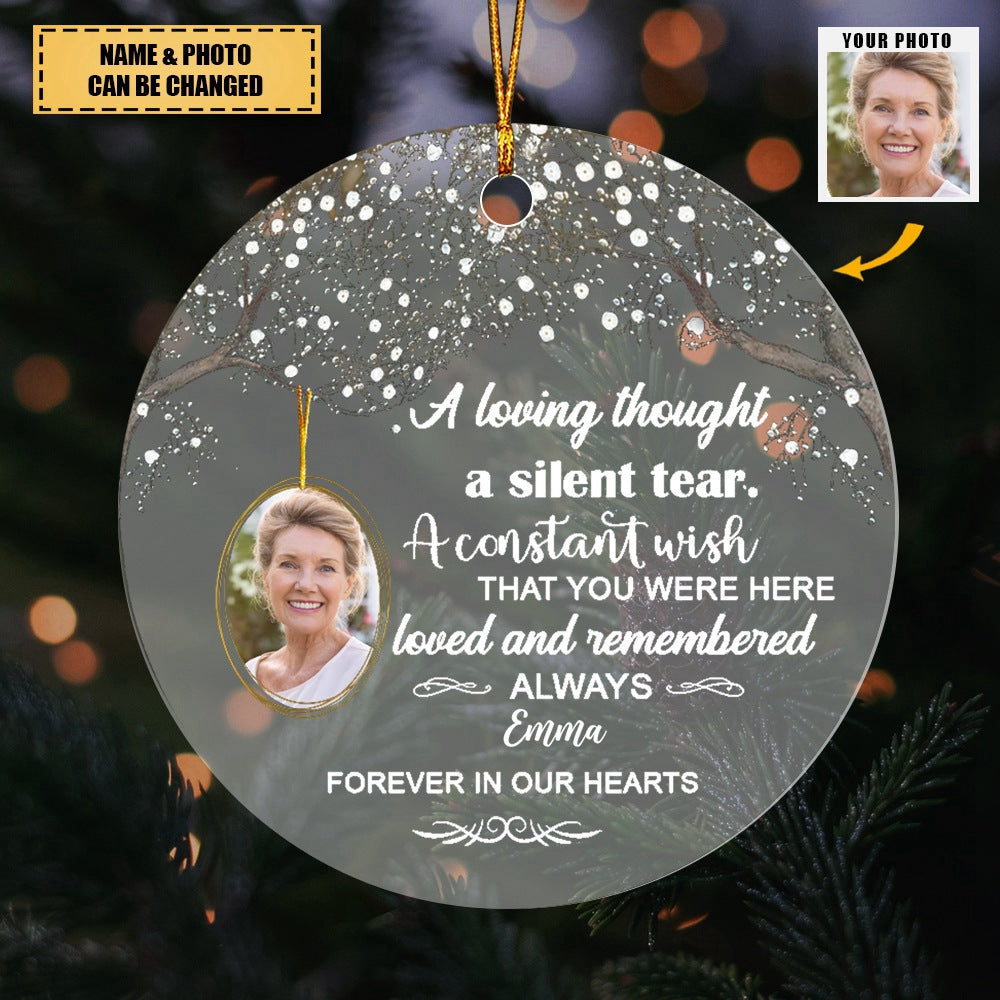 Memorial Gift loved And Remembered Always Circle Ornament
