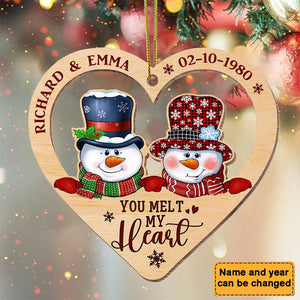 Christmas Gift For Couple You Melt My Heart Ornament