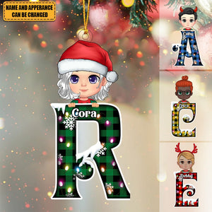 Christmas Alphabet Personalized Kids Ornament