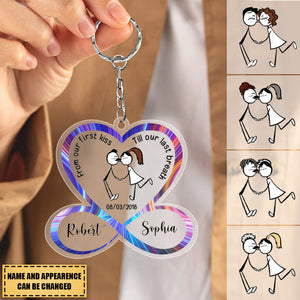 Couple, From Our First Kiss Till Our Last Breath, Couple Keychain, Gift For Couple