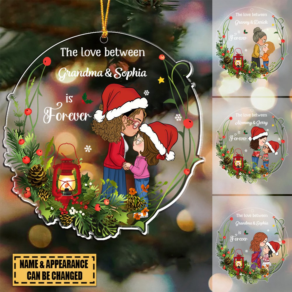 Gift For Granddaughter Grandson Daughter Son Love Between Grandma Is Forever Ornament