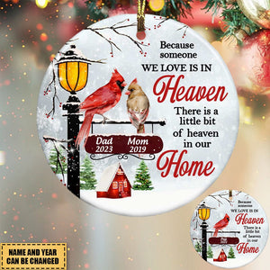 Memo Cardinal Heaven In Our Home  Ornament