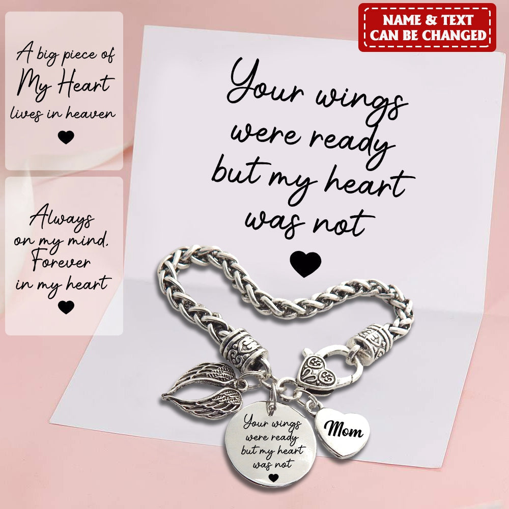 Memorial Bracelet - Personalized Gift - Always On My Mind, Forever In My Heart Memory Bracelet