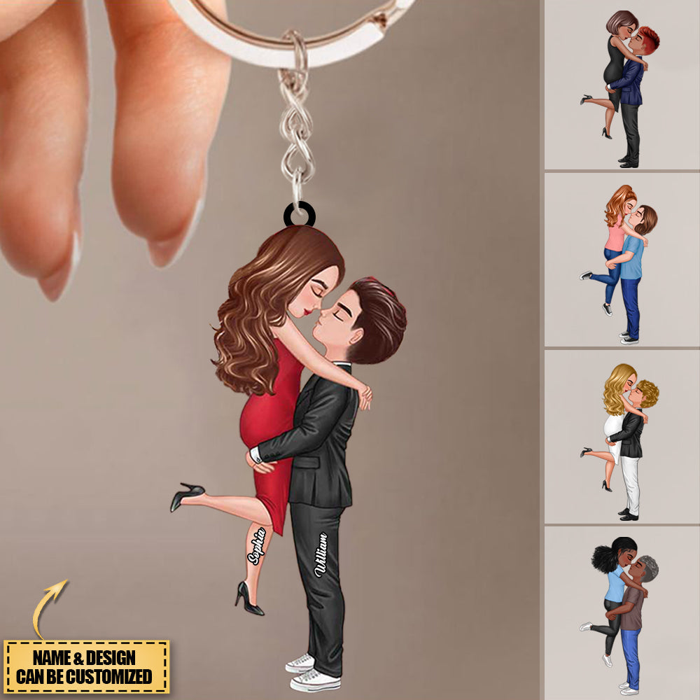Hug Couple Personalized Keychain Perfect Gift For Your Lover