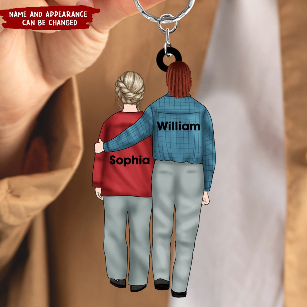 Personalized Gifts Keychain For Old Couples