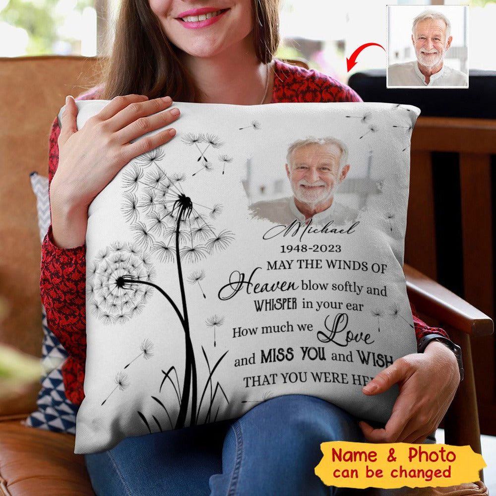 May the Winds of Heaven Memory -Personalized Pillow