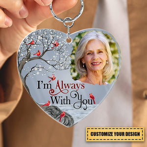 Custom Photo I'll Hold You In My Heart - Memorial Gift For Family, Siblings, Friends - Personalized Acrylic Keychain