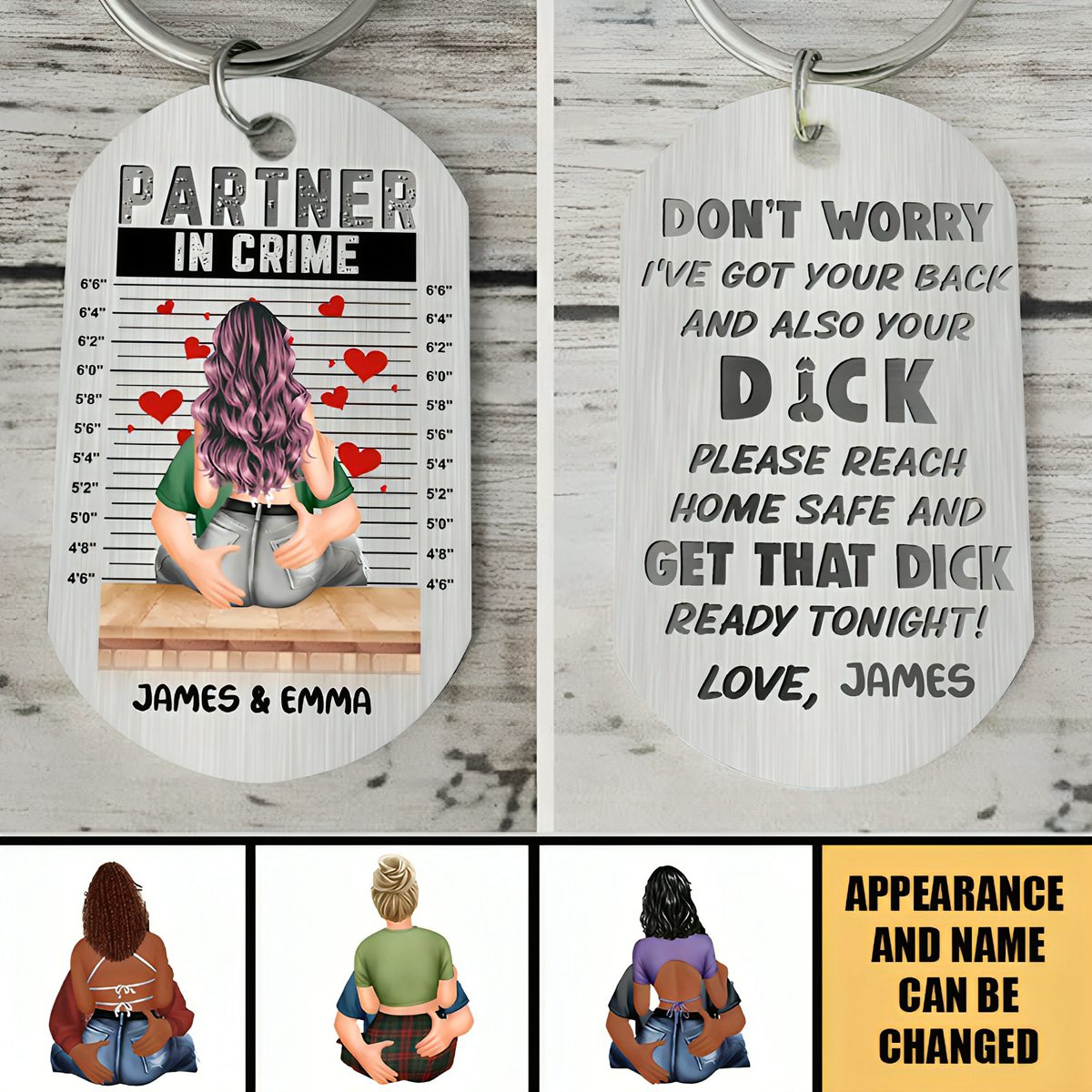 Personalized Couple Stainless Steel Keychain - Gift Idea For Couple/Him/Her/Valentine's Day - Don't Worry I've Got Your Back