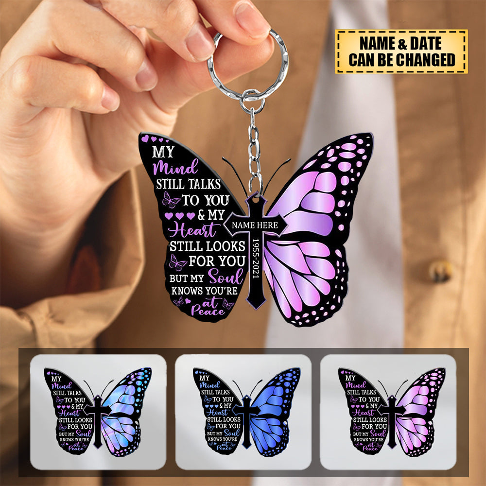 My Mind Still Talks To You - Personalized Acrylic Keychain