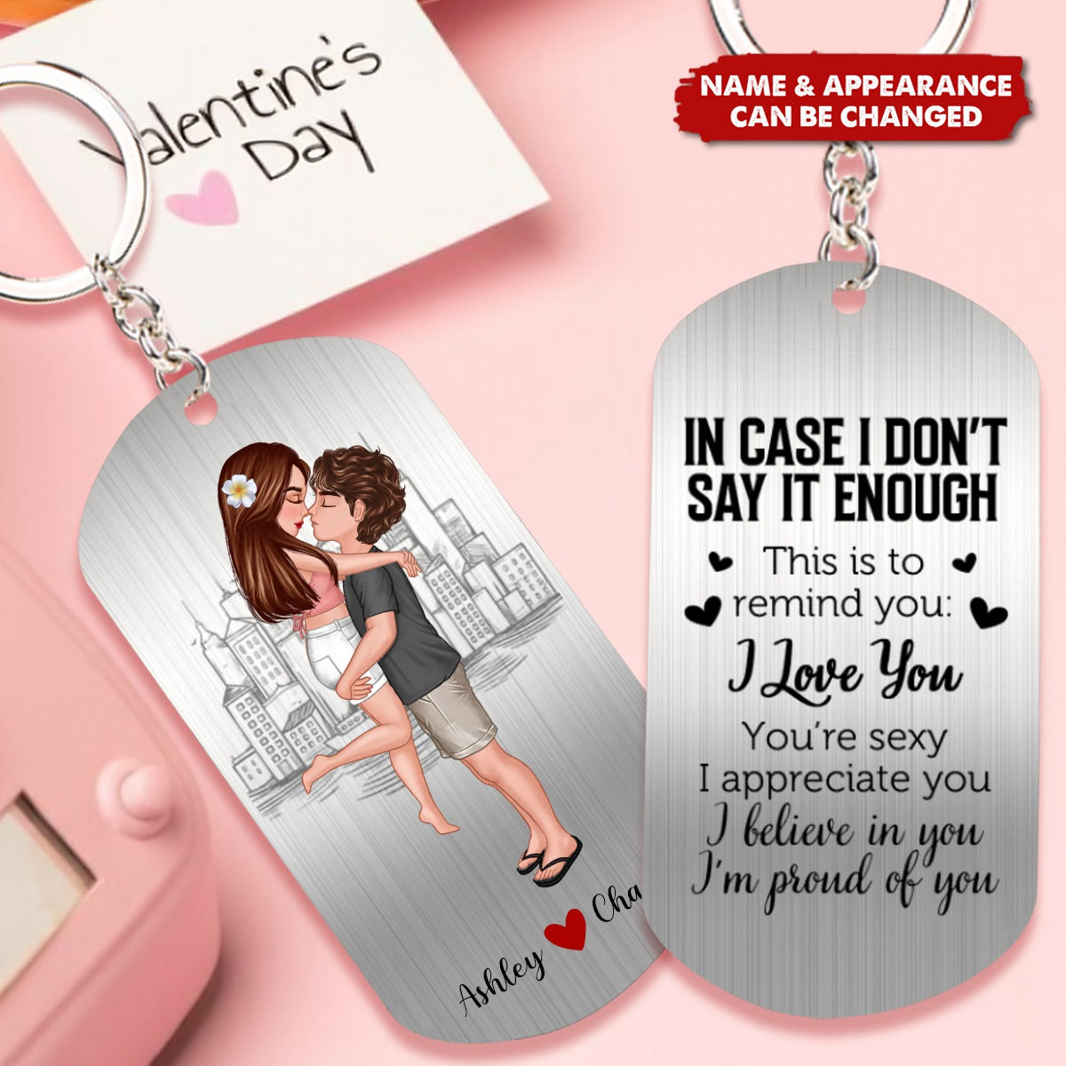 In Case I Don’t Say It Enough This is to remind you: I love you... - Valentine Gifts - Personalized Keychain