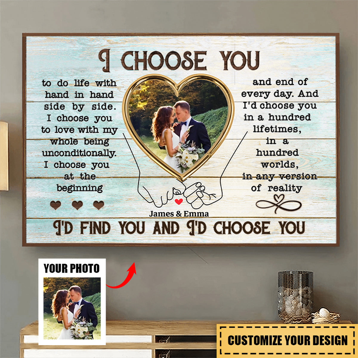 Custom Photo Canvas Wall - When I Say I Love You More - Couple Canvas - Anniversary Wedding Gifts
