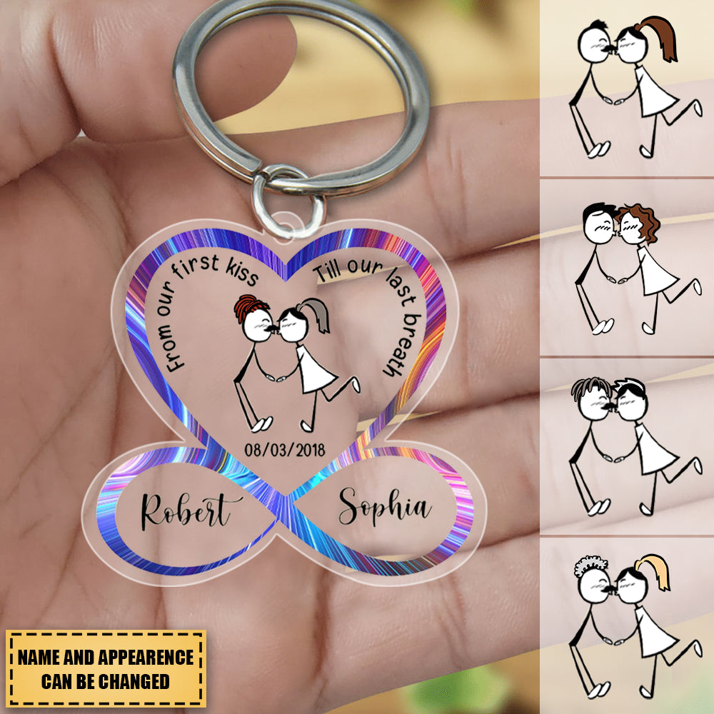 Couple, From Our First Kiss Till Our Last Breath, Couple Keychain, Gift For Couple