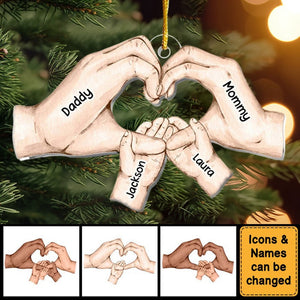 Personalized Family Hand Ornament