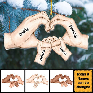Personalized Family Hand Ornament