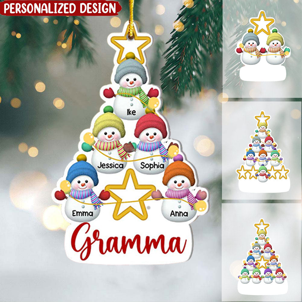Gift For Grandma Snowman Kids Christmas Tree Ornament