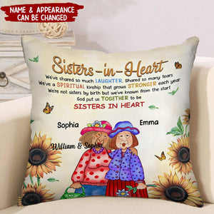 Gift For Friends Sister In Heart Pillow