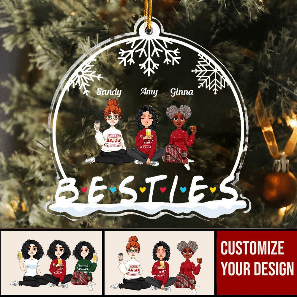 Sisters - Sistas - Personalized Custom Shaped Acrylic Ornament