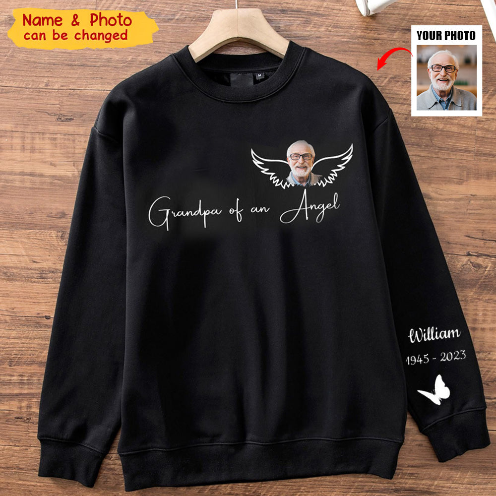 Memorial Custom Photo, Momma Daddy Of An Angel Personalized Sweatshirt