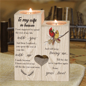 To My Wife In Heaven - Candle Holder