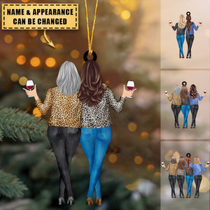 Besties, Tolerating, Bonding Over, Keeping Each Other Sane - Personalized Christmas Ornament