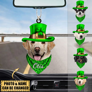 Personalized Lucky Scarf Ornament - Gift For Dog Lover - Custom Your Photo Car Hanging
