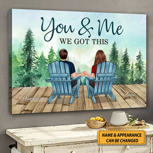 Forest Landscape Back View Couple You & Me We Got This Personalized Horizontal Poster