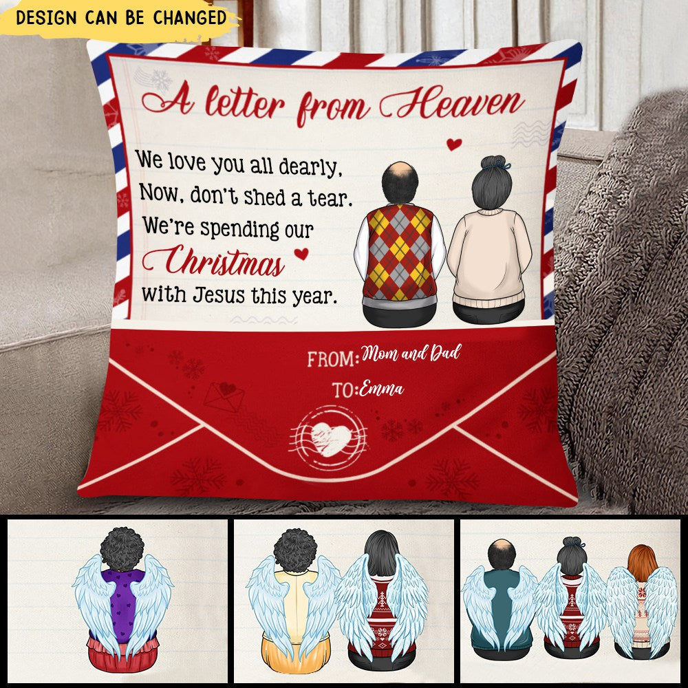 Memorial Gift A Letter From Heaven Pillow