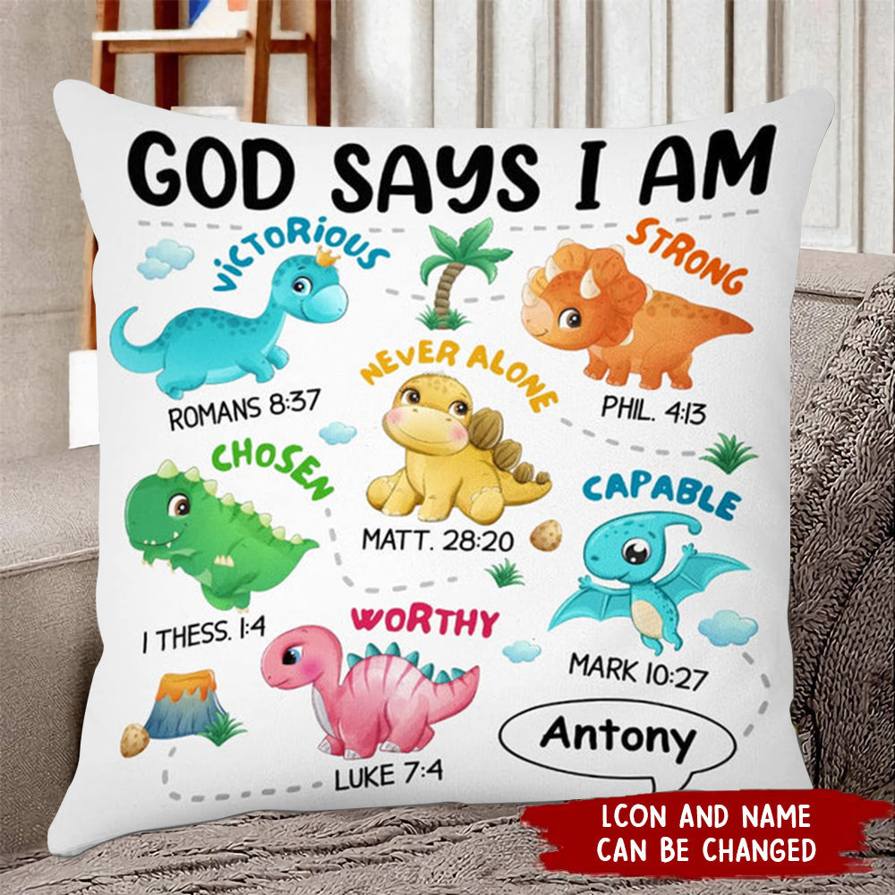 Gifts For Grandson Son Dinosaur I Am Pillow
