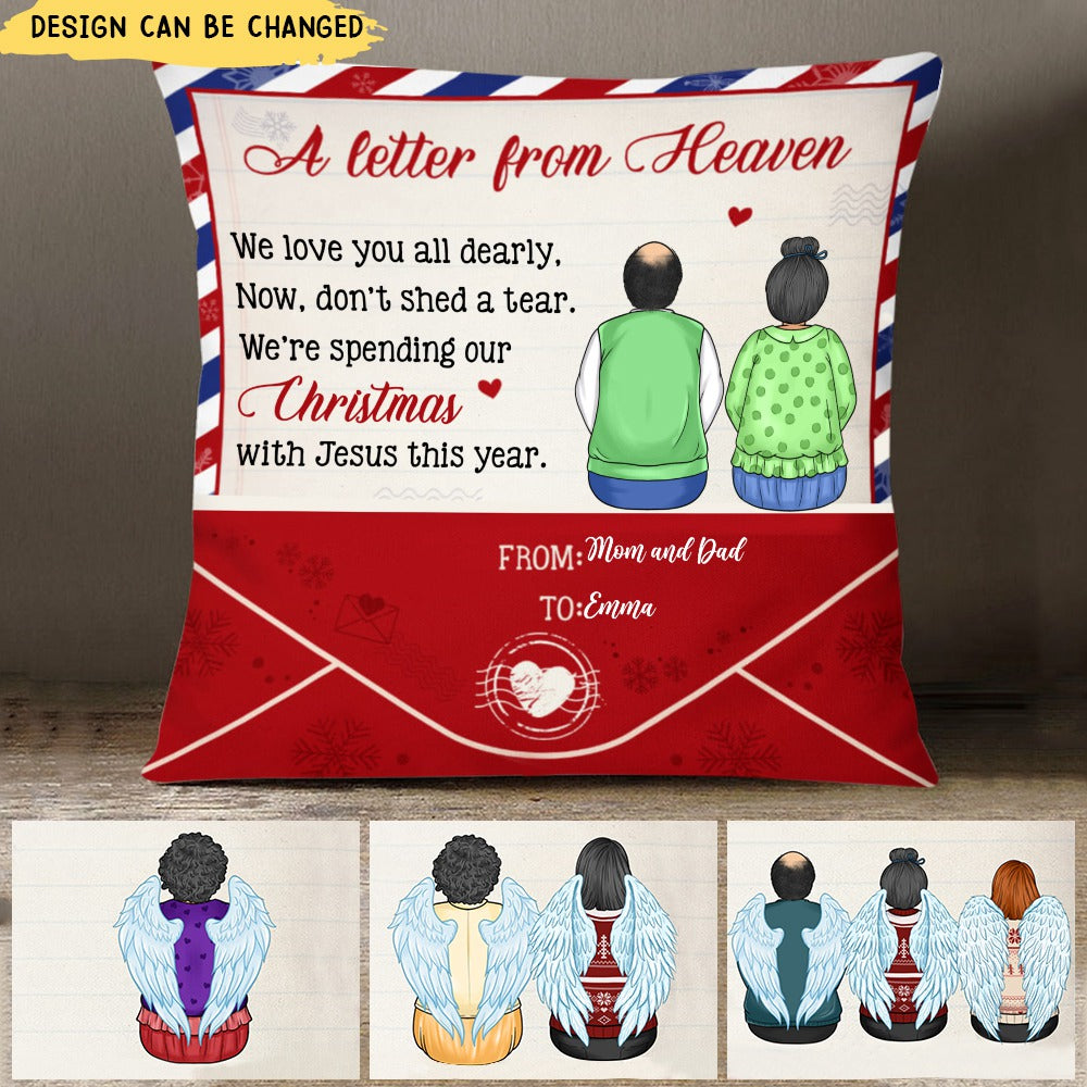Memorial Gift A Letter From Heaven Pillow