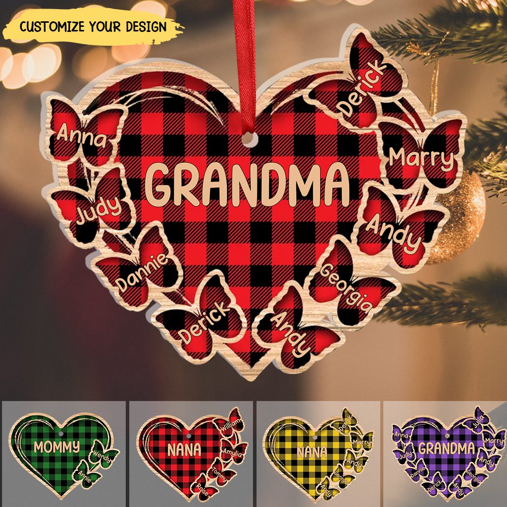 Family - Christmas Mom Grandma - Personalized Ornament