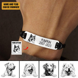 Dog Dad Personalized Gift,Pet Bracelet Gift For Dog Dad,Gifts From Dog, Pet Memorial Gift
