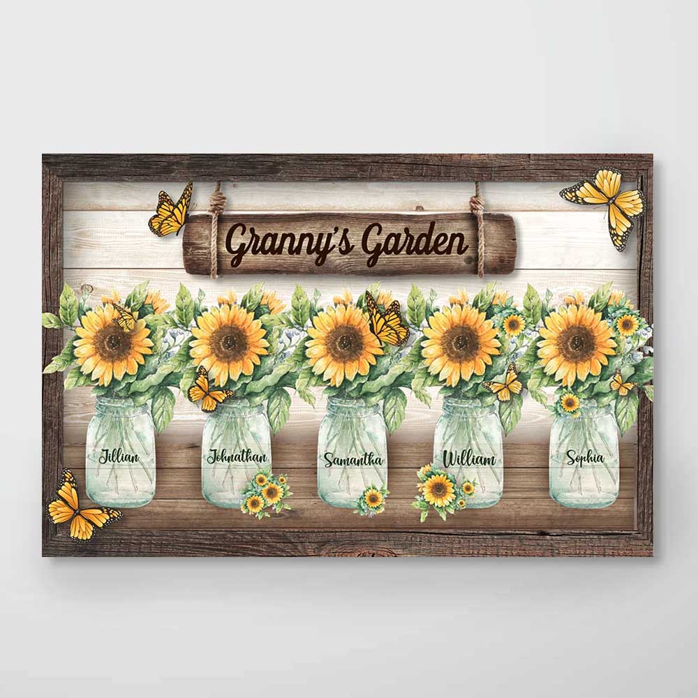 Grandma's Garden - Personalized Horizontal Poster