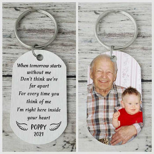 I'm Right Here Inside Your Heart - Upload Image, Personalized Keychain