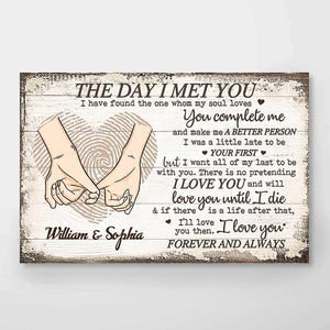 Love You Forever And Always - Gift For Couples, Husband Wife, Personalized Horizontal Poster