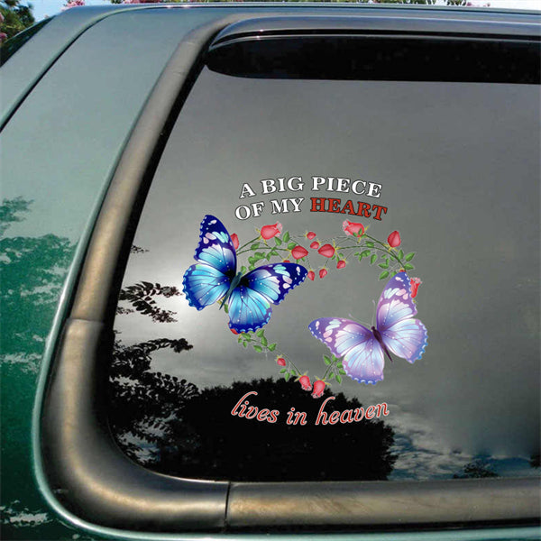 Butterfly A Big Piece Of My Heart Decal