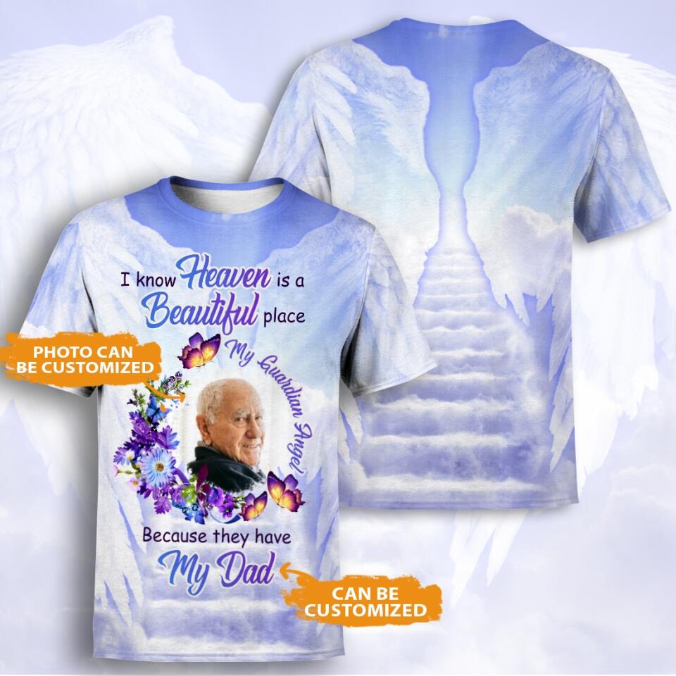 Personalized Memorial Shirt I Know Heaven is A Beautiful Place For Family