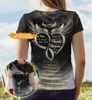 Personalized Memorial Shirt A Piece Of My Heart Lives In Heaven For Family