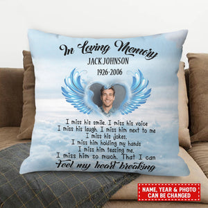 In Loving Memory I Miss Him Personalized Pillow Case