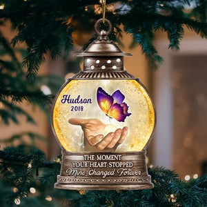 Christmas Lantern Memorial Butterfly Cardinal Personalized Acrylic Custom Shape Ornament