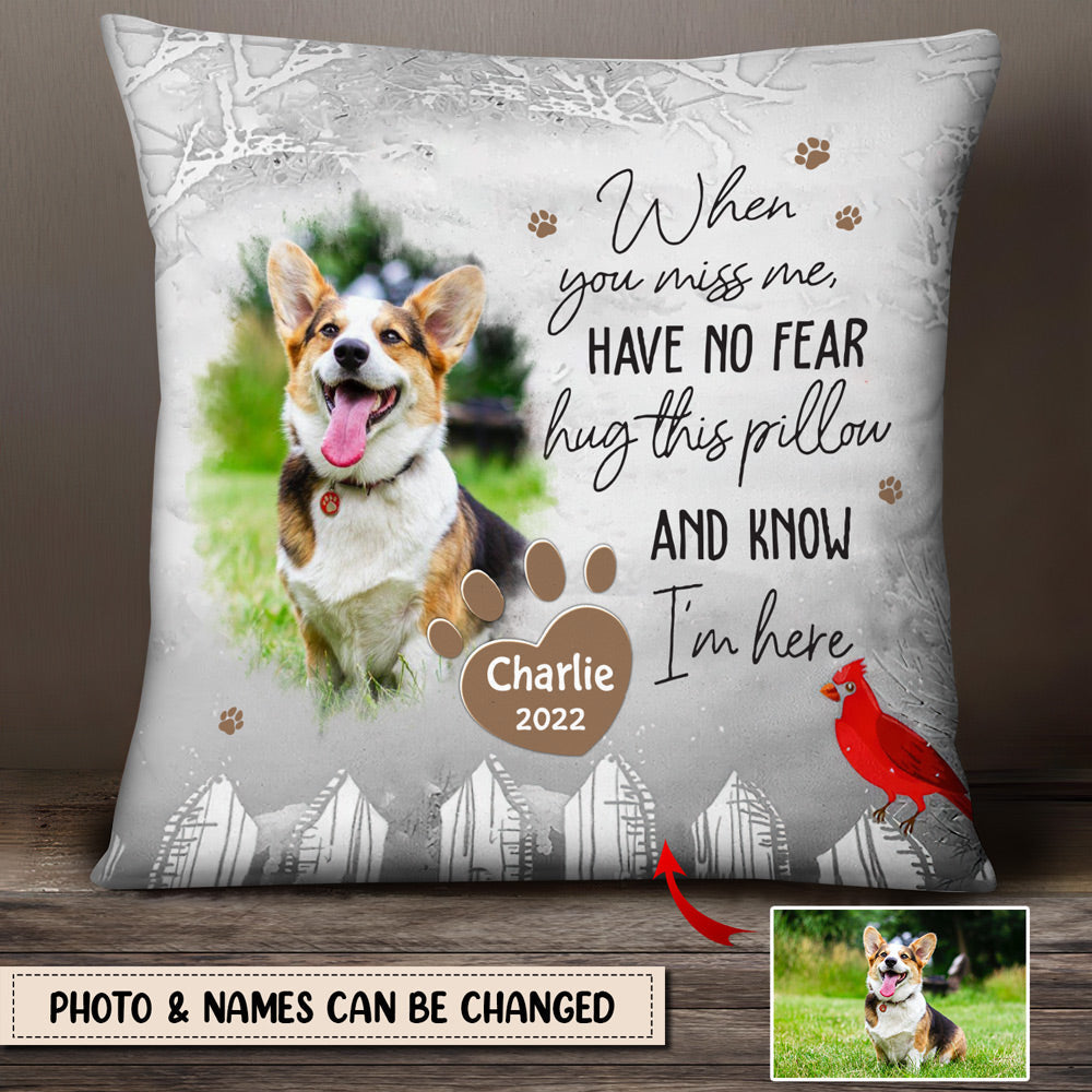 Personalized Dog Memorial Custom Photo Pillow